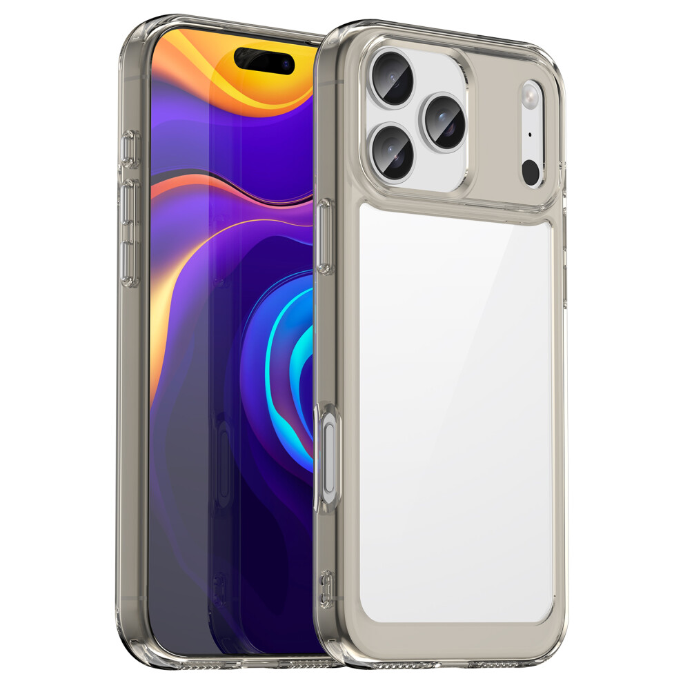 (Iphone 17 Pro Max, Transparent ) For Iphone 17 Pro Max Case Tpu+Acrylic Protective Clear Phone Cover Grey 6914287268869
