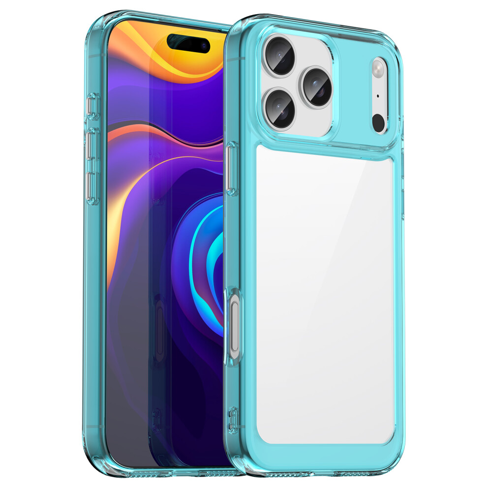 (Iphone 17 Pro Max, Transparent ) For Iphone 17 Pro Max Case Tpu+Acrylic Protective Clear Phone Cover Blue 6914282394310