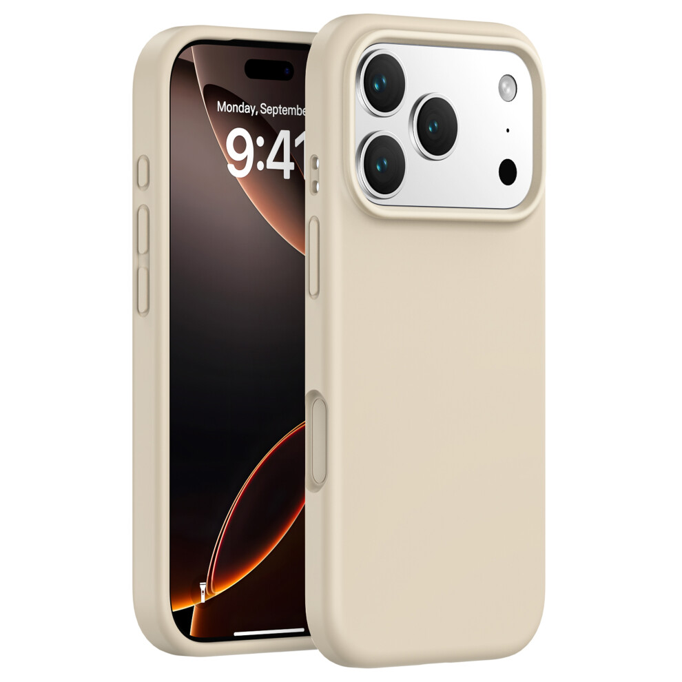 (Iphone 17 Pro Max, Coffee) For Iphone 17 Pro Max Case Pc+Liquid Silicone Anti-Scratch Lining Phone Cover Brown 6914283574605