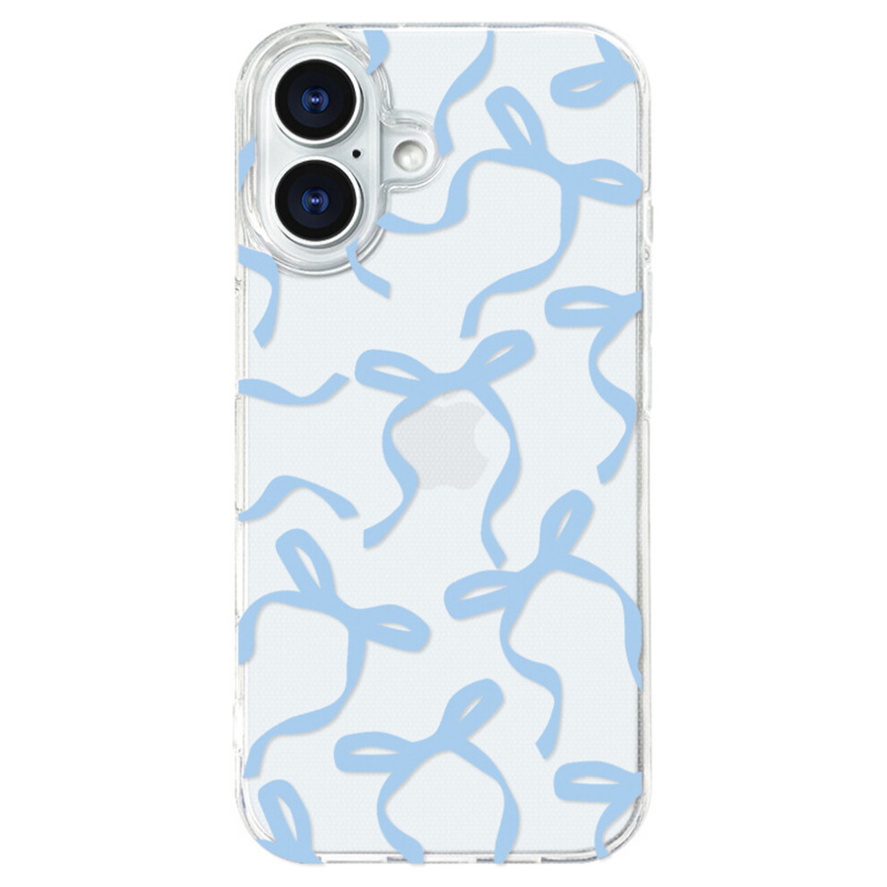 (Iphone 16 Plus, ) For Iphone 16 Plus Case Butterfly Pattern Soft Tpu Protective Clear Cover Blue 6914285823640