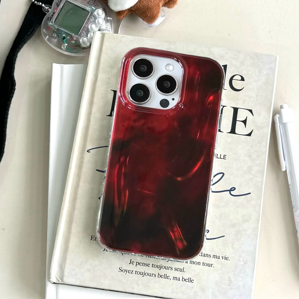 (Iphone 15 Pro Max, ) For Iphone 15 Pro Max Case Double-Sided Imd Tpu Shockproof Phone Cover Red 6914289223187