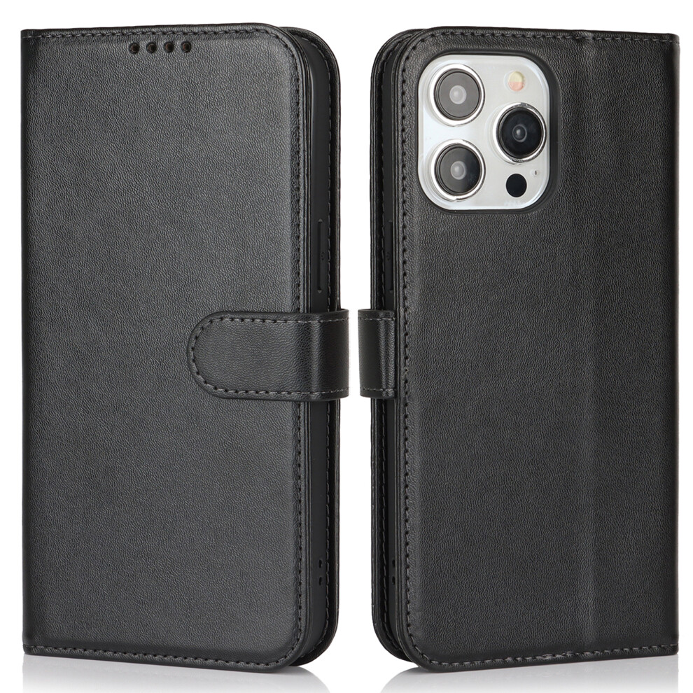 (Iphone 13 Pro, ) For Iphone 13 Pro Stand Case Shockproof Leather Wallet Phone Cover Black 6914287922761