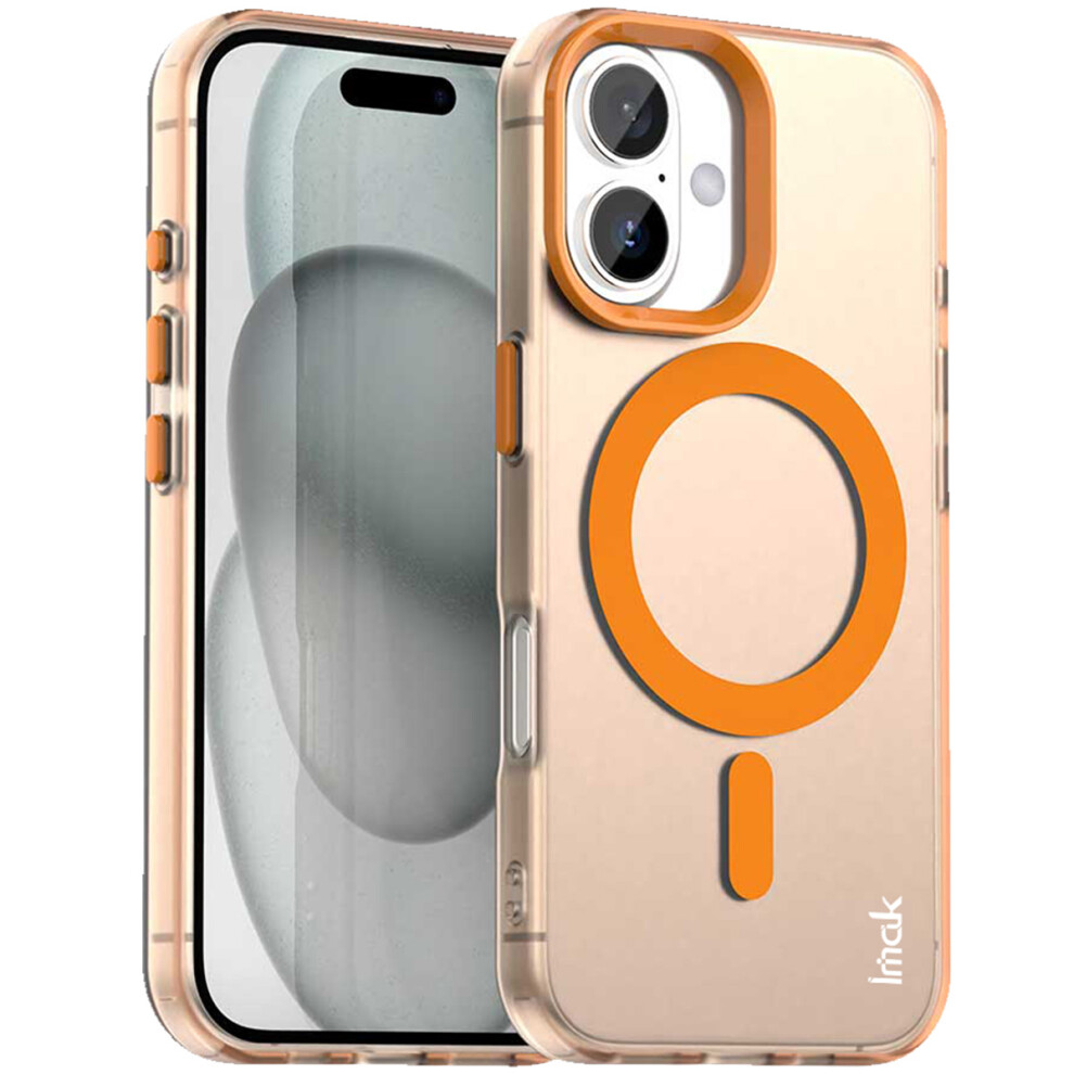 (Iphone 17, ) Imak For Iphone 17 Case Compatible With Magsafe Candy Color Anti Drop Tpu+Pet Back Cover Orange 6914286979056