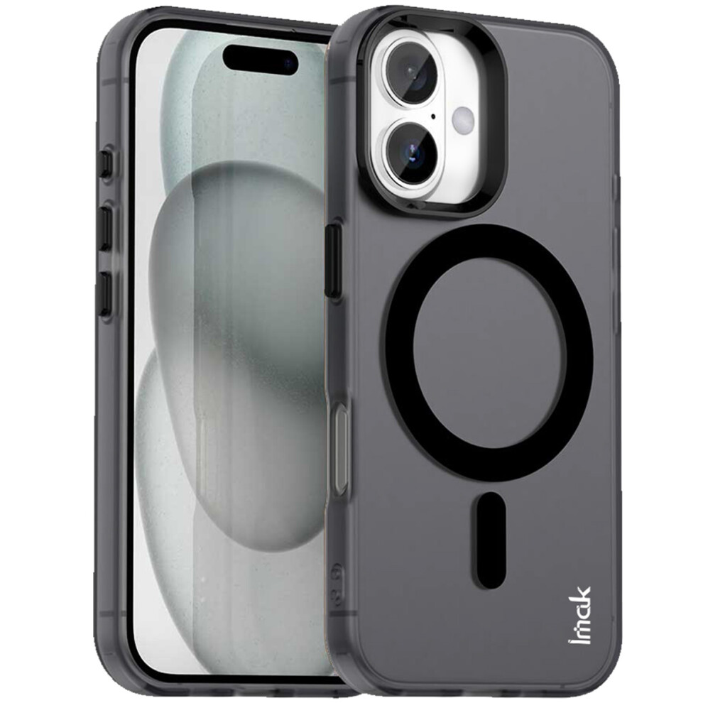 (Iphone 17, ) Imak For Iphone 17 Case Compatible With Magsafe Candy Color Anti Drop Tpu+Pet Back Cover Black 6914283225156