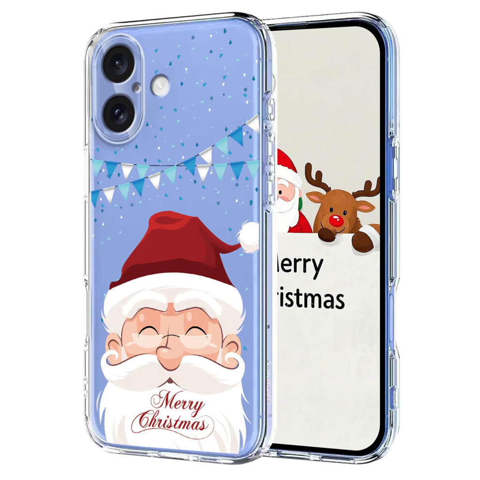 (Iphone 17, Santa Claus) For Iphone 17 Case Christmas Themed Pattern Printing Tpu Phone Back Cover 6914285467783