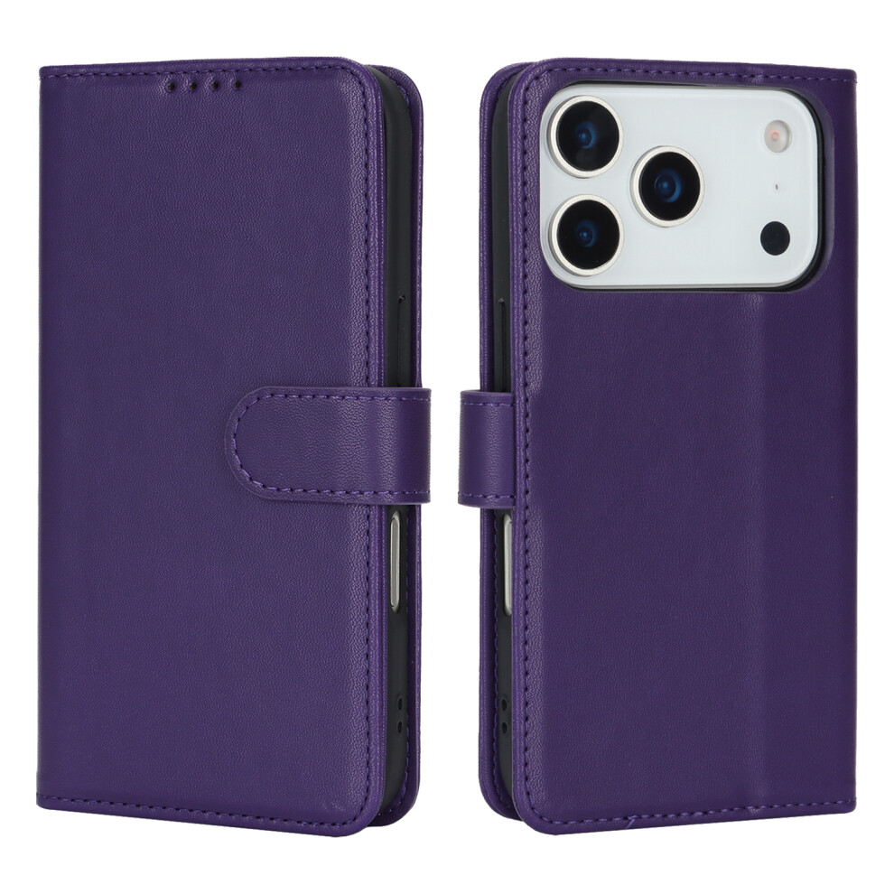 (Iphone 17 Pro Max, Dark ) For Iphone 17 Pro Max Stand Case Shockproof Leather Wallet Phone Cover Purple 6914285066474