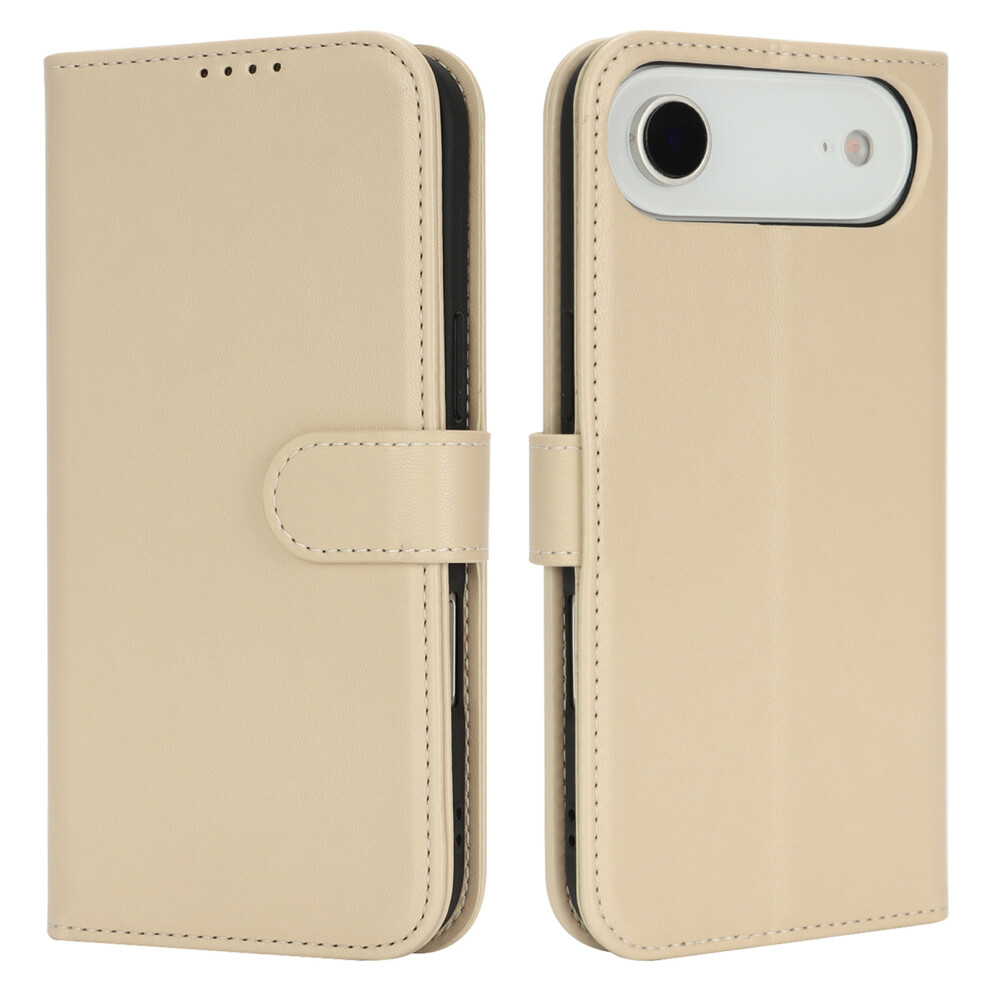 (Iphone Air, Beige) For Iphone Air Stand Case Shockproof Leather Wallet Phone Cover Cream 6914285031946