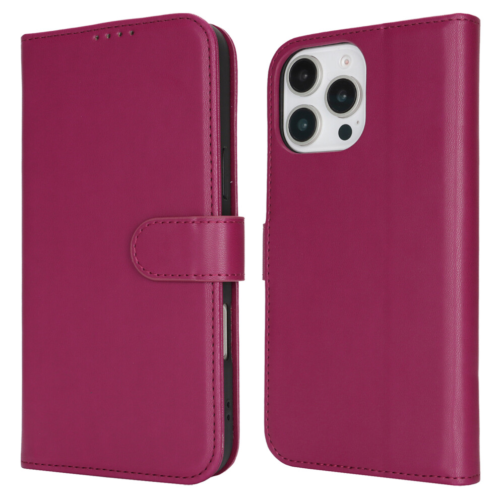 (Iphone 16 Pro Max, ) For Iphone 16 Pro Max Stand Case Shockproof Leather Wallet Phone Cover Red 6914285202742