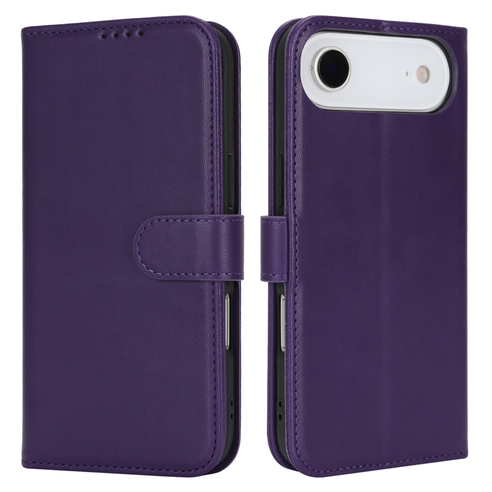 (Iphone Air, Dark ) For Iphone Air Stand Case Shockproof Leather Wallet Phone Cover Purple 6914285852534
