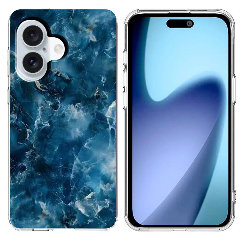 (Iphone 17, ) For Iphone 17 Case Marble Pattern Printing Soft Tpu Phone Cover Grey 6914286787569