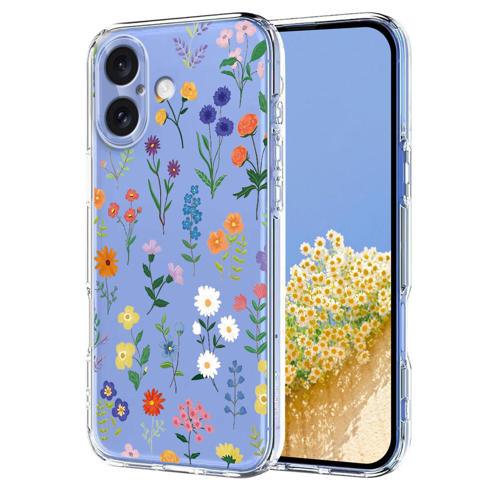 (Iphone 17, Daisies) For Iphone 17 Case Butterfly Floral Pattern Printing Tpu Phone Back Cover 6914289892925