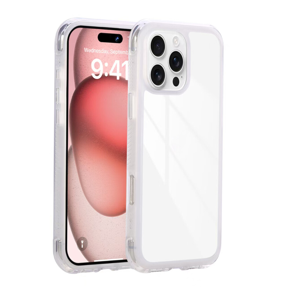 (Iphone 16 Pro Max, Transparent) For Iphone 16 Pro Max Case Shockproof Tpu+Pc Phone Back Cover 6914288613989