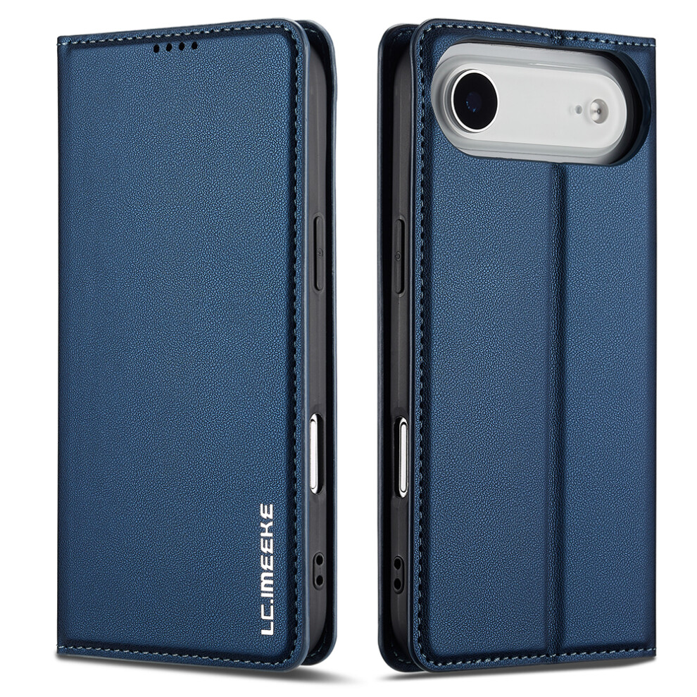 (Iphone Air, ) Lc.imeeke L1 Series For Iphone Air Case Pu Leather Wallet Stand Protective Phone Cover Blue 6914289427646