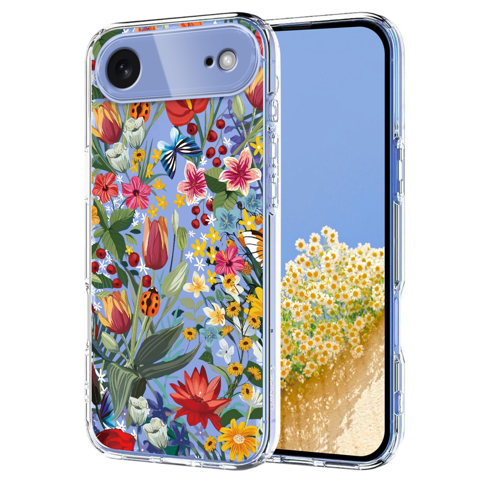 (Iphone Air, Lilies) For Iphone Air Case Butterfly Floral Pattern Printing Tpu Phone Back Cover 6914281402719