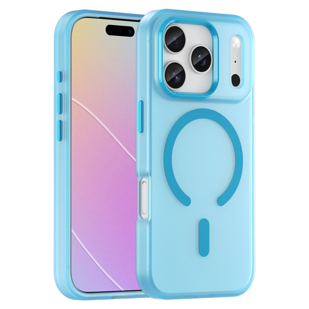 (Iphone 17 Pro, ) For Iphone 17 Pro Case Compatible With Magsafe Tpu+Pc Matte Translucent Phone Back Cover Blue 6914286317162