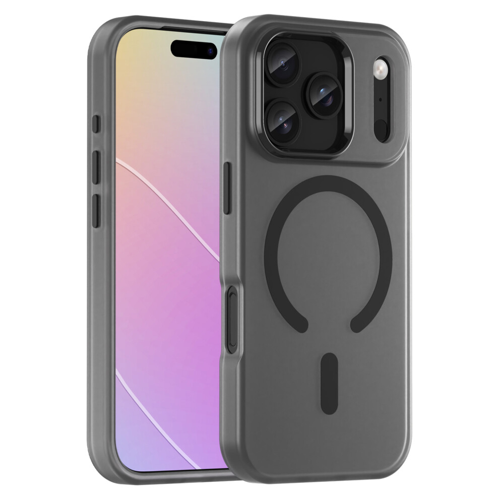 (Iphone 17 Pro, ) For Iphone 17 Pro Case Compatible With Magsafe Tpu+Pc Matte Translucent Phone Back Cover Black 6914287082946
