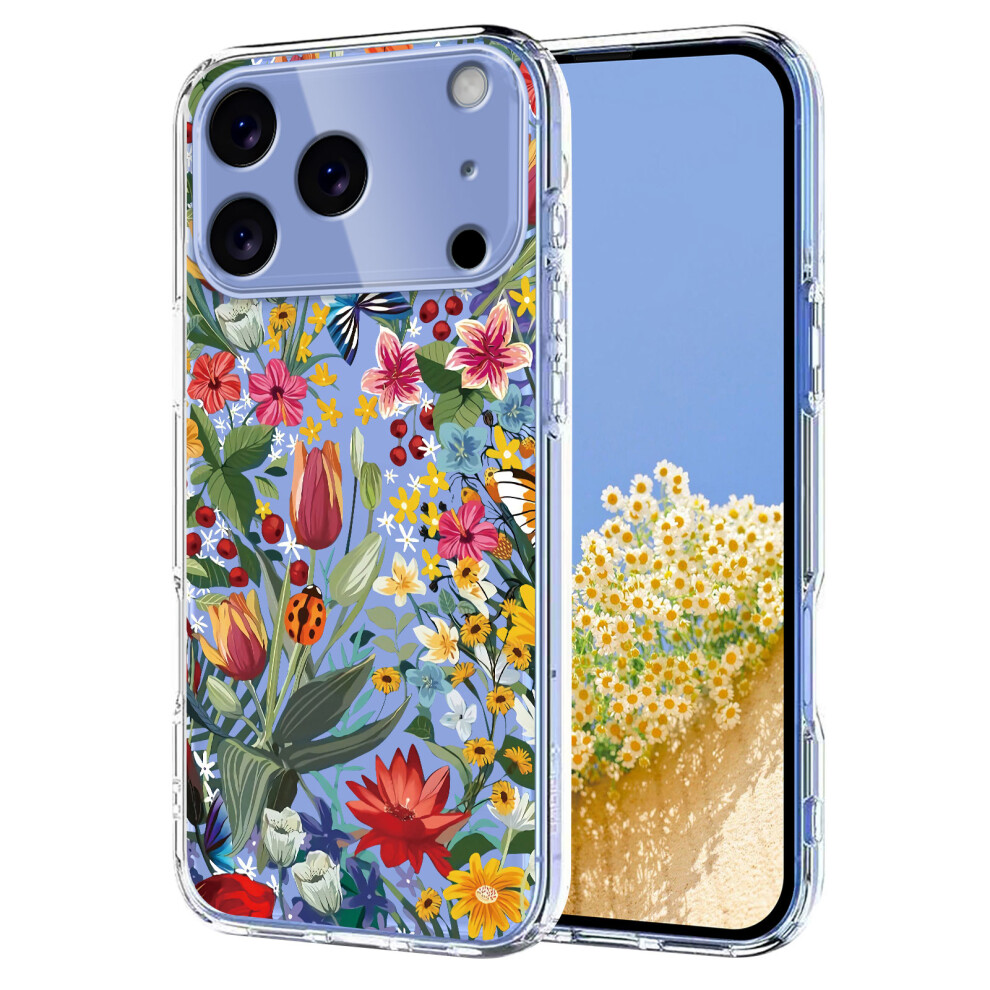(Iphone 17 Pro Max, Lilies) For Iphone 17 Pro Max Case Butterfly Floral Pattern Printing Tpu Phone Back Cover 6914280269238