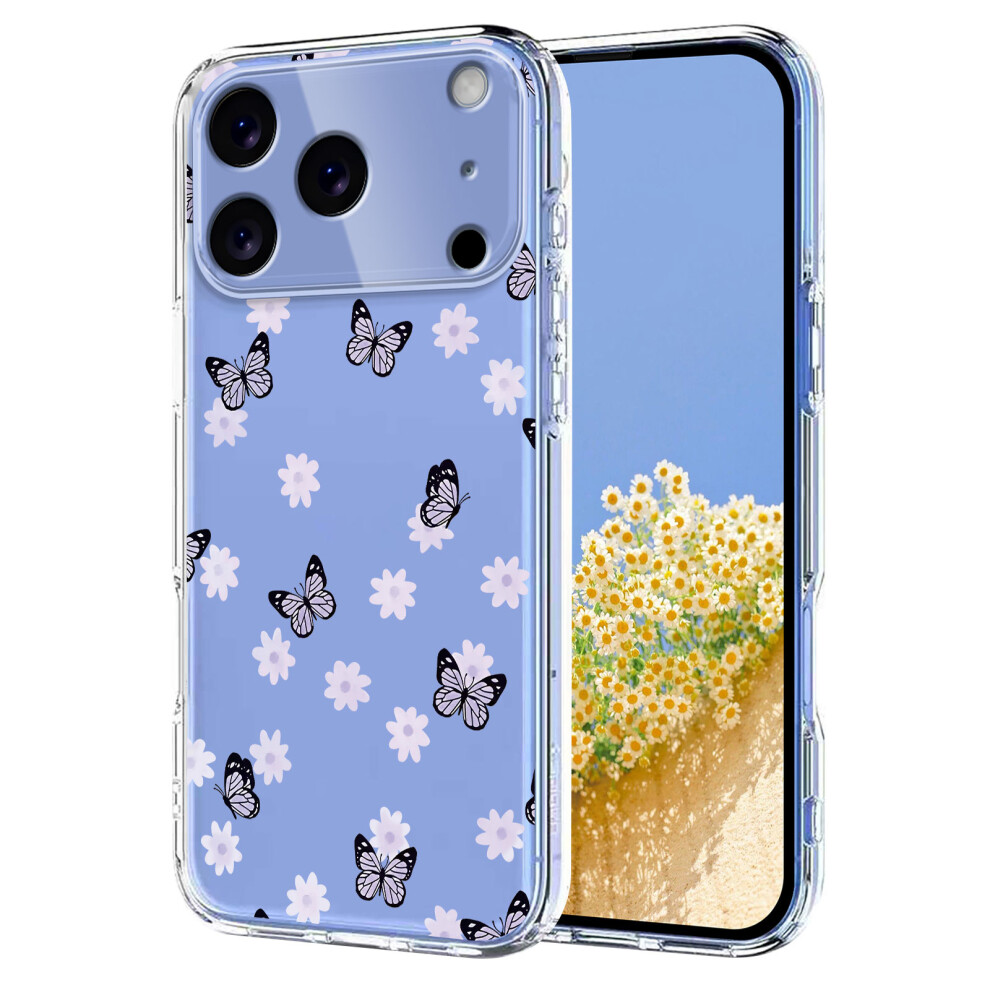 (Iphone 17 Pro Max, Butterflies) For Iphone 17 Pro Max Case Butterfly Floral Pattern Printing Tpu Phone Back Cover 6914288346535
