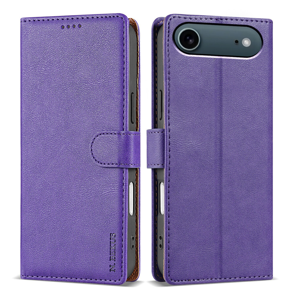 (Iphone Air, ) N.bekus Csj-001 For Iphone Air Stand Case Pu Leather Wallet Phone Cover Purple 6914285944840