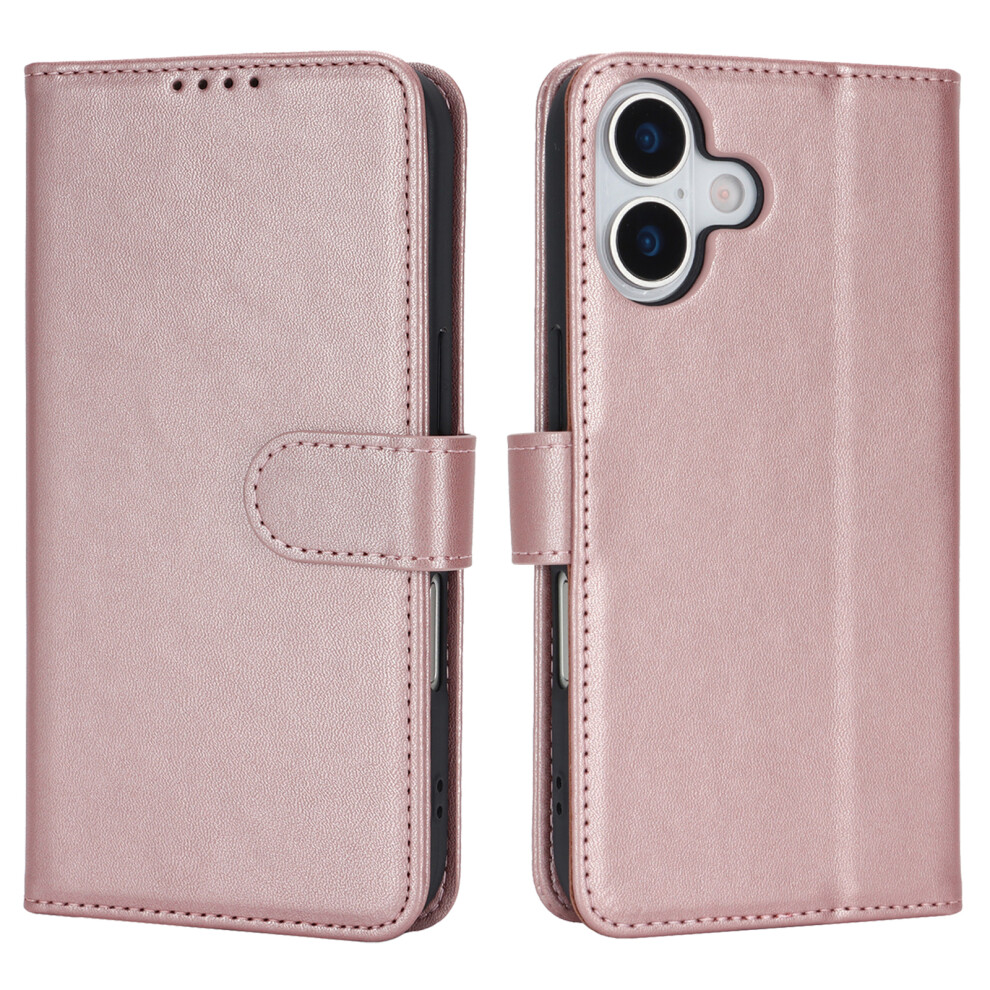 (Iphone 17, Rose ) For Iphone 17 Stand Case Shockproof Leather Wallet Phone Cover Gold 6914289746495
