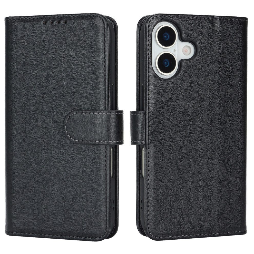 (Iphone 17, ) For Iphone 17 Stand Case Shockproof Leather Wallet Phone Cover Black 6914285293849