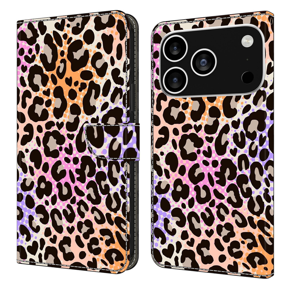 (Iphone 17 Pro Max, Spotted Leopard Print) For Iphone 17 Pro Max Wallet Case Pattern Printing Pu Leather Flip Stand Phone Cover 6914288955447