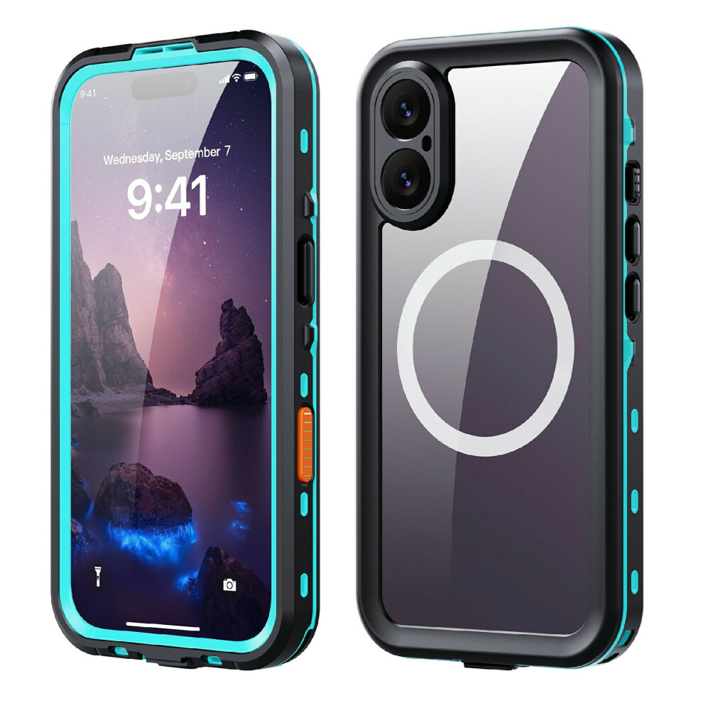 (Iphone 17, ) Redpepper Dot+ Series For Iphone 17 Cellphone Case Compatible With Magsafe Ip68 Waterproof Clear Back Phone Cover Blue 6914289674606