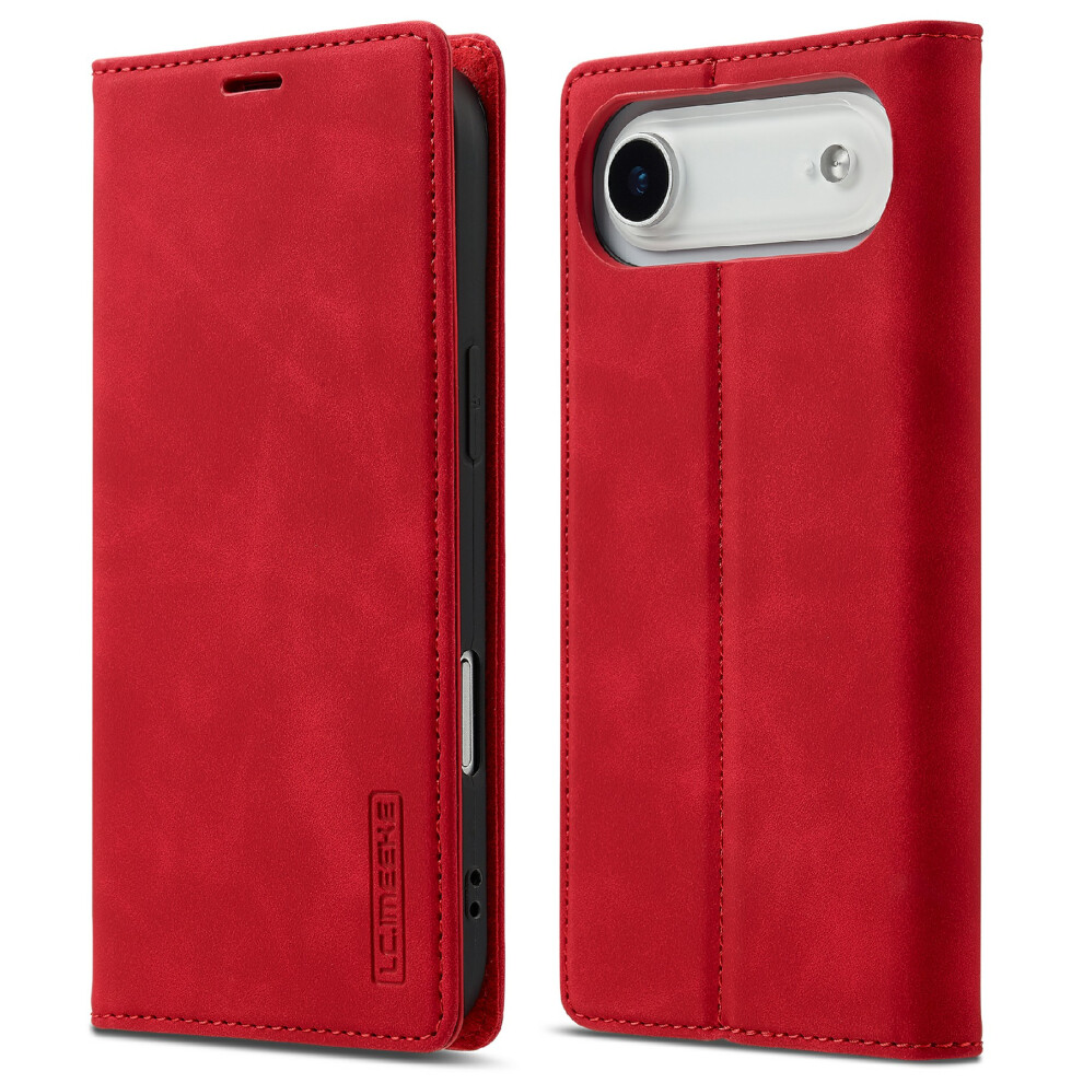 (Iphone Air, ) Lc.imeeke For Iphone Air Case Wallet Microfiber Leather Phone Cover Red 6914280412399