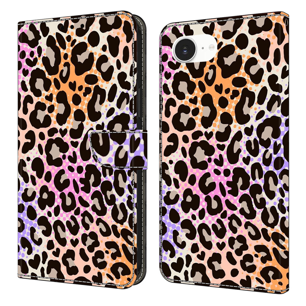 (Iphone 16E, Spotted Leopard Print) For Iphone 16E Wallet Case Pattern Printing Pu Leather Flip Stand Phone Cover 6914284528362