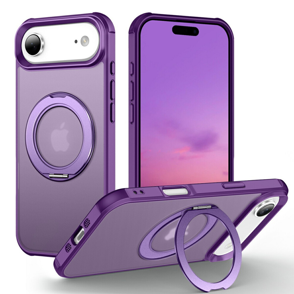 (Iphone Air, ) For Iphone Air Case Magnetic Kickstand Tpu+Pc Shockproof Hybrid Phone Cover Purple 6914281691663