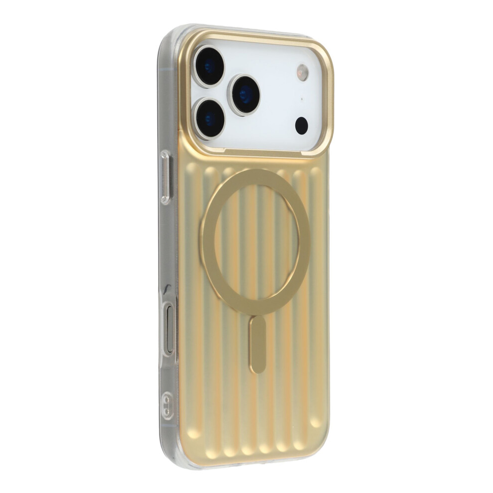 (Iphone 17 Pro, ) For Iphone 17 Pro Case Compatible With Magsafe Luggage Texture Imd Tpu Phone Back Cover Gold 6914289016246
