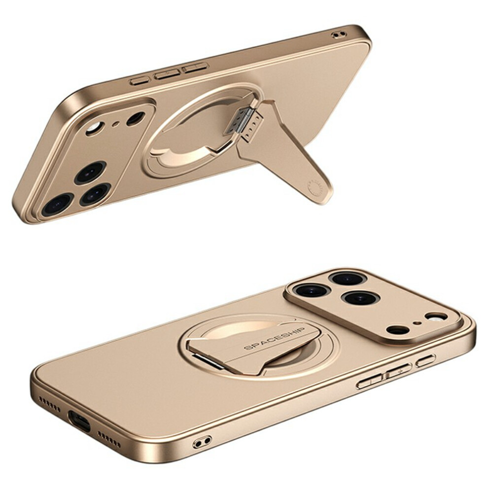 (Iphone 17 Pro Max, Desert ) For Iphone 17 Pro Max Case Compatible With Magsafe Hidden Kickstand Skin-Feel Matte Pc Tpu Phone Back Cover Gold 6914281831298