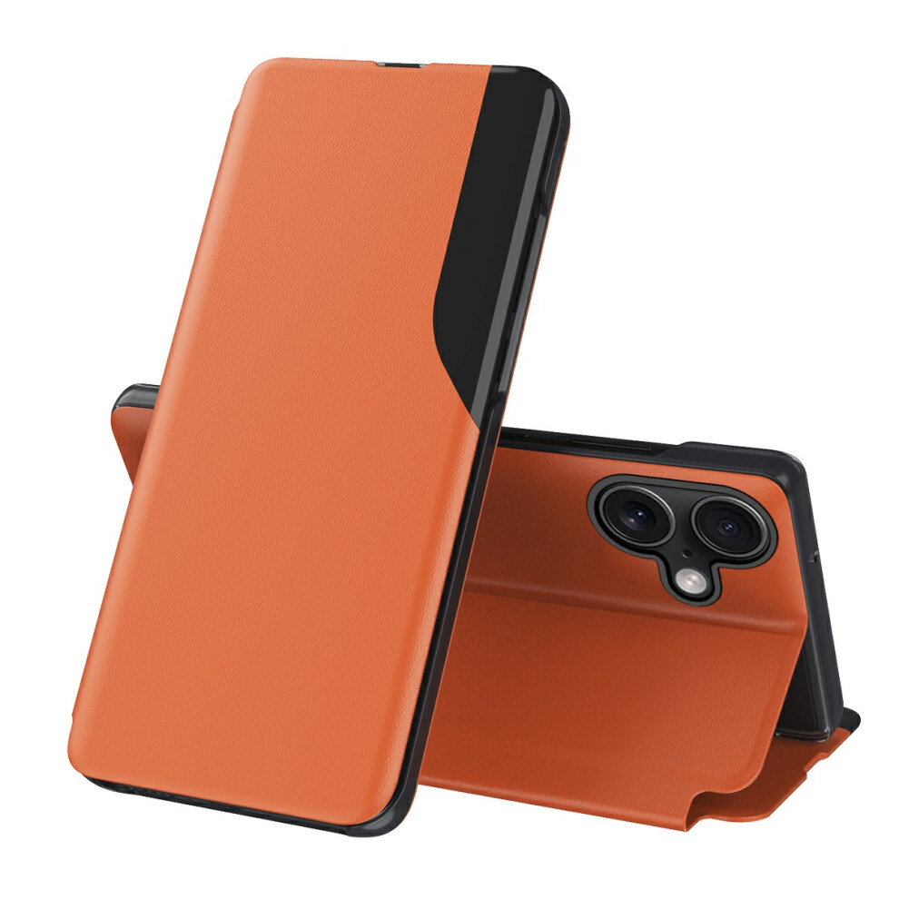 (Iphone 17, ) Amorus For Iphone 17 Case Folio Flip Stand Pu Leather Phone Cover Orange 6914289656190