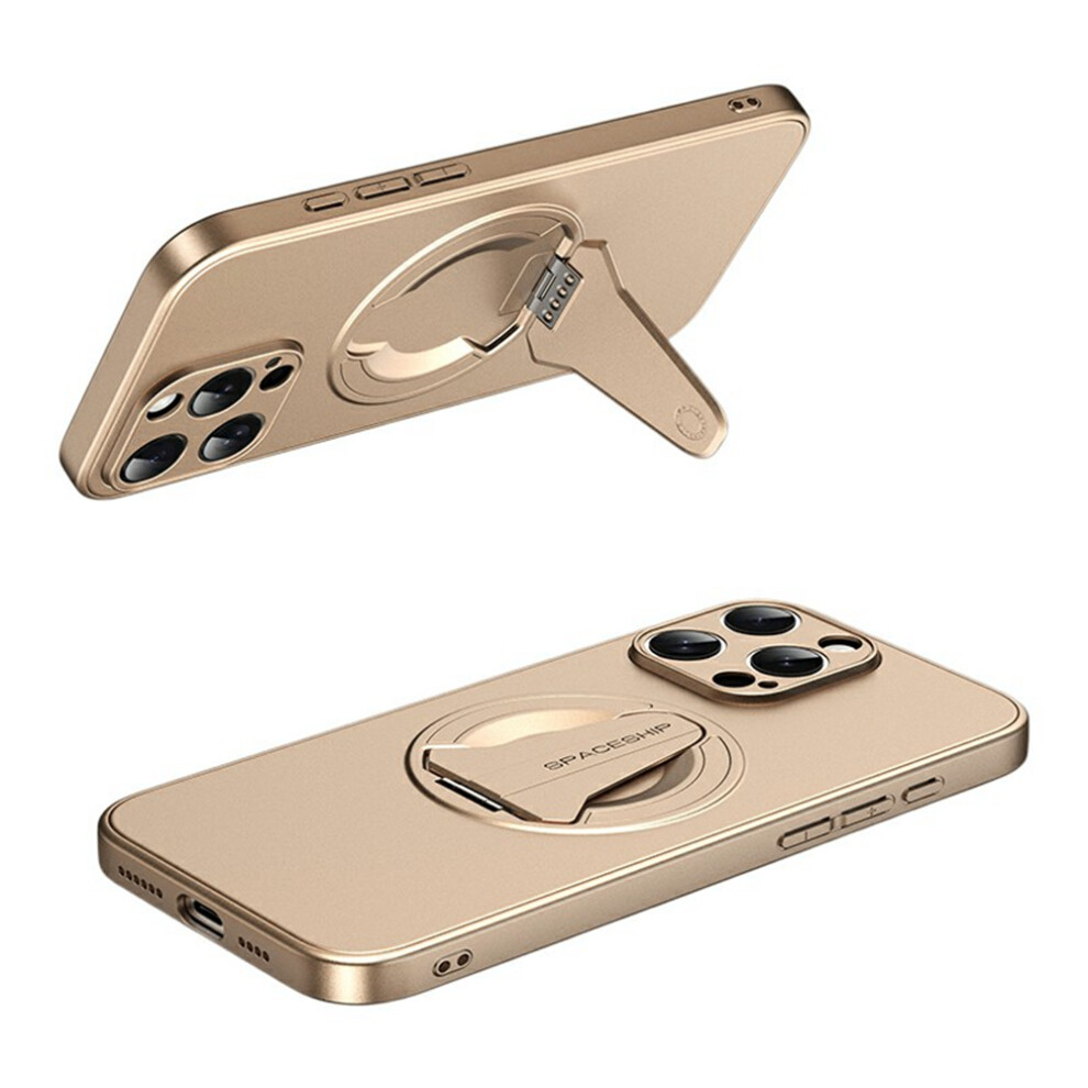 (Iphone 16 Pro, Desert ) For Iphone 16 Pro Case Compatible With Magsafe Hidden Kickstand Skin-Feel Matte Pc Tpu Phone Back Cover Gold 6914285048531