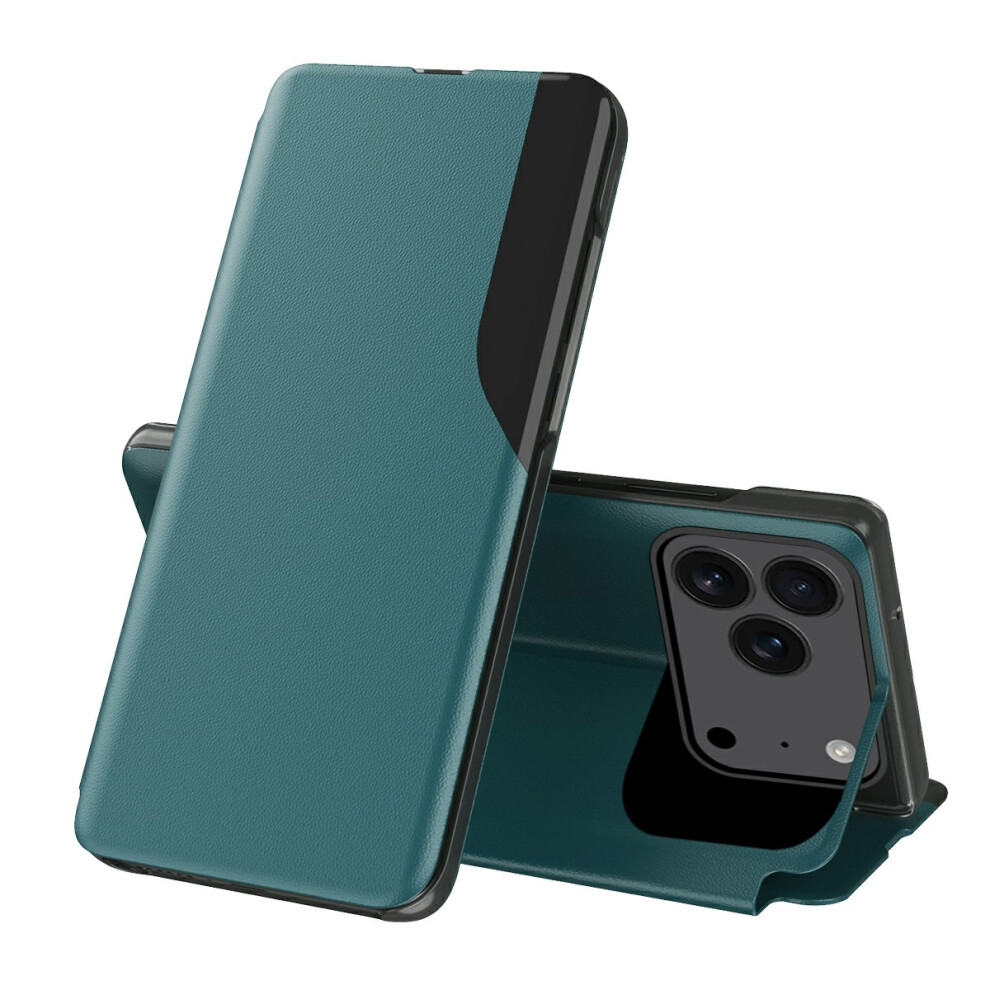 (Iphone 17 Pro, ) Amorus For Iphone 17 Pro Case Folio Flip Stand Pu Leather Phone Cover Green 6914280860961