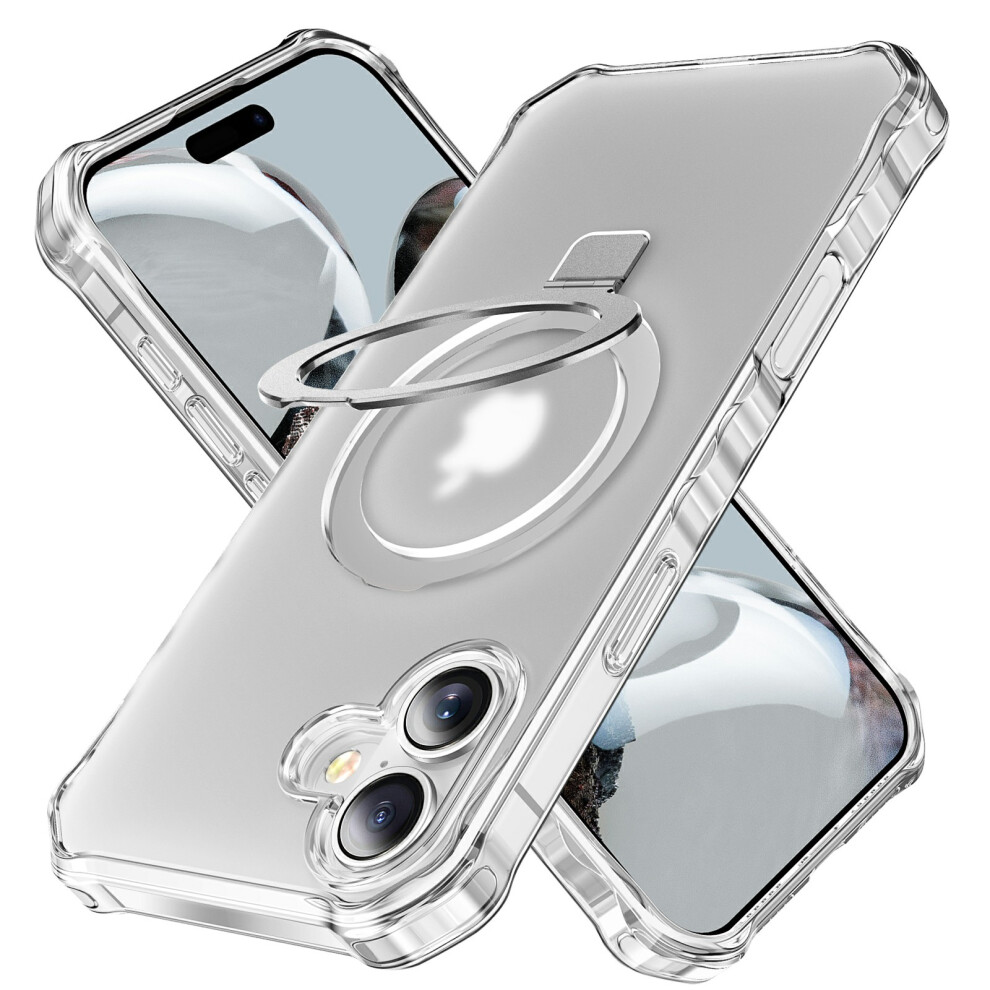 (Iphone 17, ) For Iphone 17 Case Compatible With Magsafe Matte Kickstand Hybrid Phone Cover Small Wavy Edge Grey 6914285668395