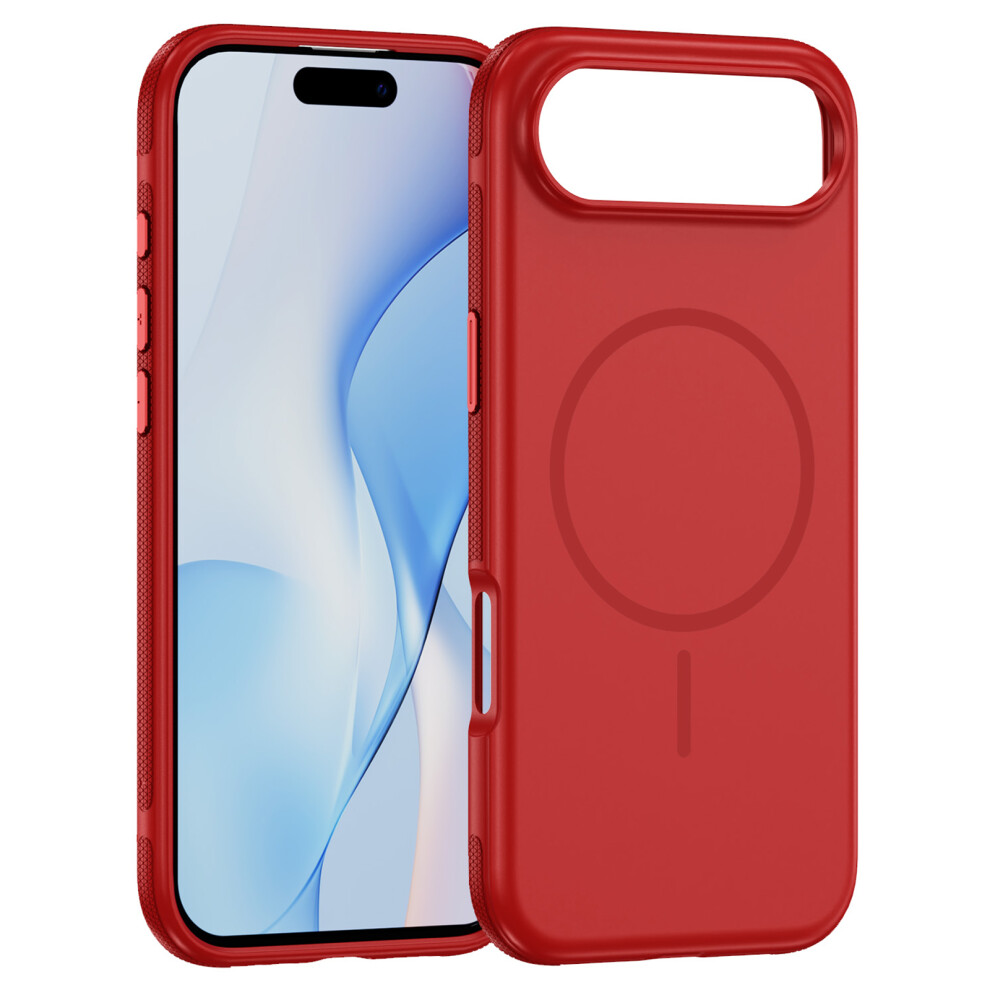 (Iphone Air, ) For Iphone Air Case Compatible With Magsafe 2.8Mm Pc+2.2Mm Tpu Shockproof Hybrid Phone Cover Red 6914286430984