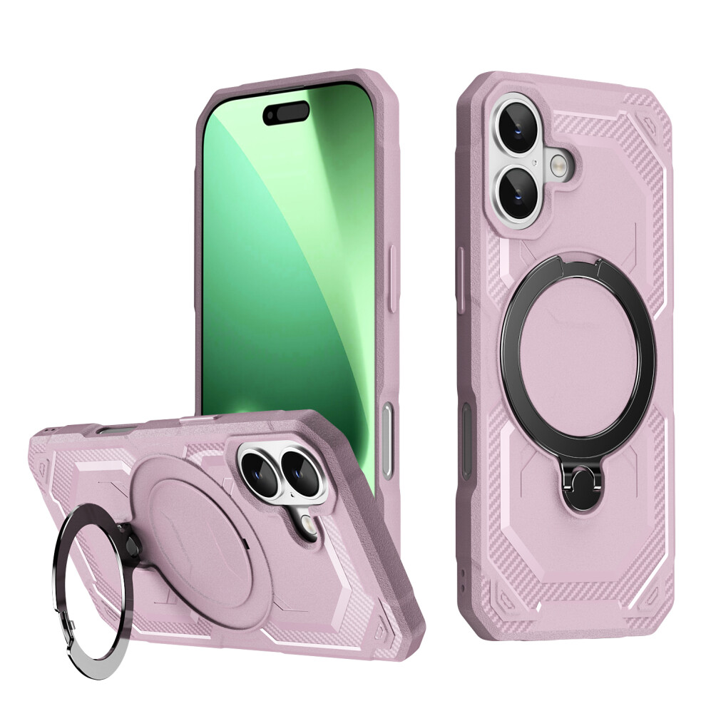 (Iphone 17, ) For Iphone 17 Case Compatible With Magsafe Kickstand Tpu+Pc Phone Cover Pink 6914286955159