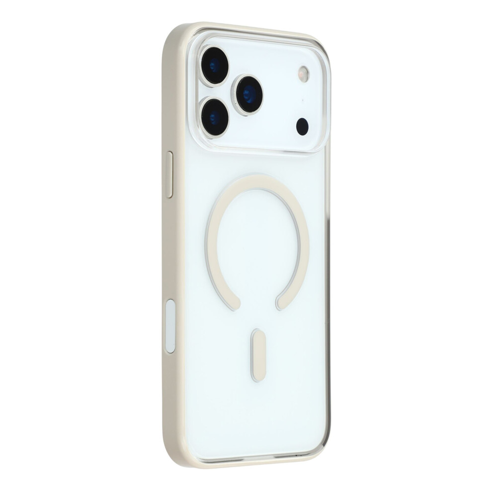 (Iphone 17 Pro Max, Beige) Mutural For Iphone 17 Pro Max Case Compatible With Magsafe Translucent Pc+Tpu Phone Cover Cream 6914288082099
