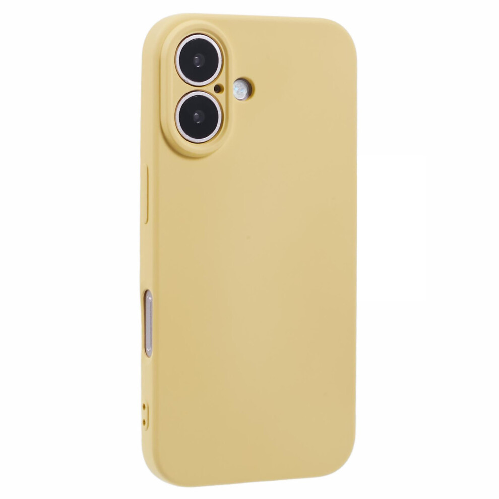(Iphone 16, ) Amorus For Iphone 16 Case Precise Cutouts Tpu Fiber Lining Shockproof Phone Cover Yellow 6914289101980