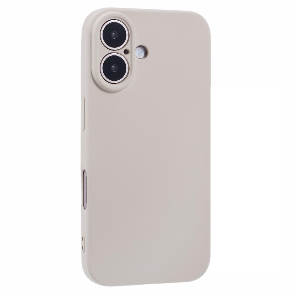 (Iphone 16, ) Amorus For Iphone 16 Case Precise Cutouts Tpu Fiber Lining Shockproof Phone Cover White 6914280181783