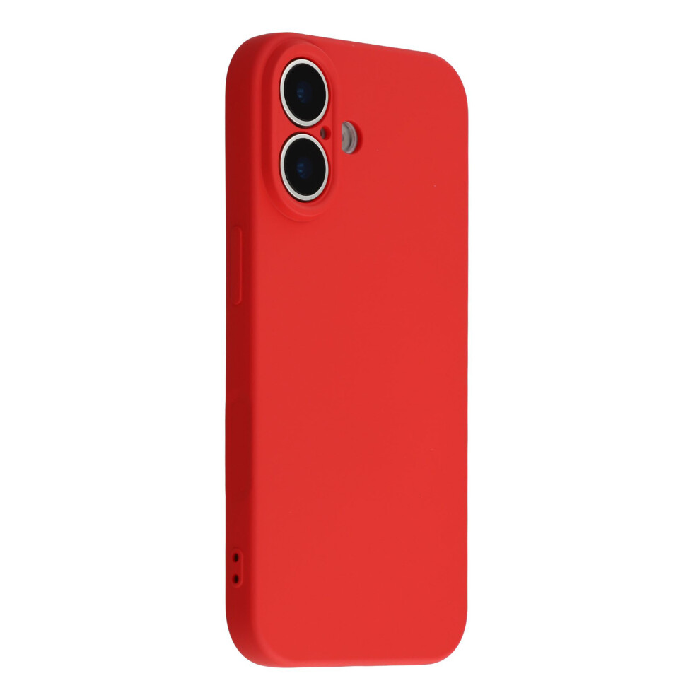 (Iphone 17, ) Amorus For Iphone 17 Case Precise Cutouts Tpu Fiber Lining Shockproof Phone Cover Red 6914280040073