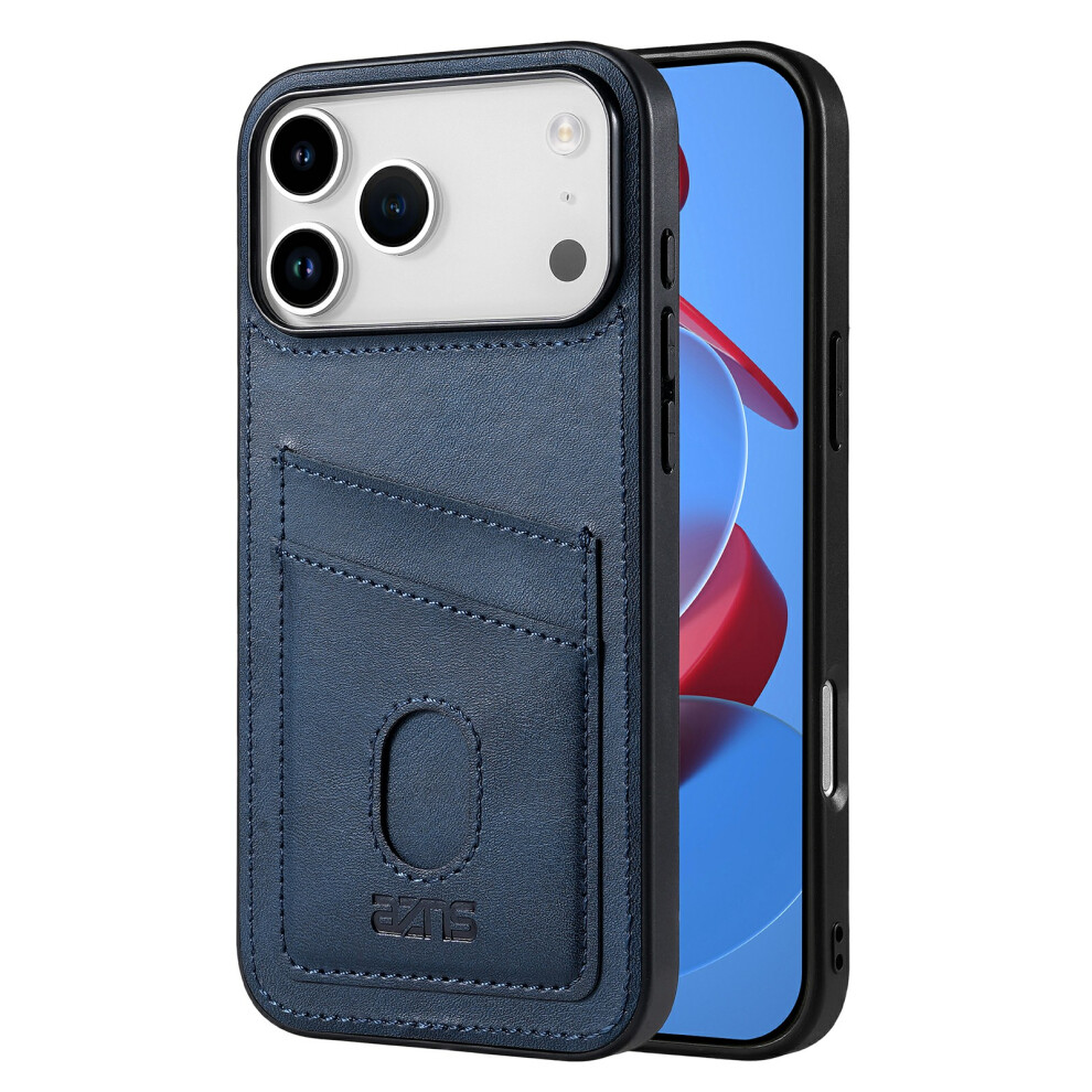 (Iphone 17 Pro Max, ) Azns K1 Series For Iphone 17 Pro Max Case Calf Texture Anti-Drop Pu+Tpu Phone Cover Blue 6914285400797