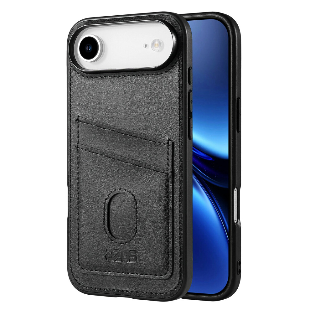 (Iphone Air, ) Azns K1 Series For Iphone Air Case Calf Texture Anti-Drop Pu+Tpu Phone Cover Black 6914287588899