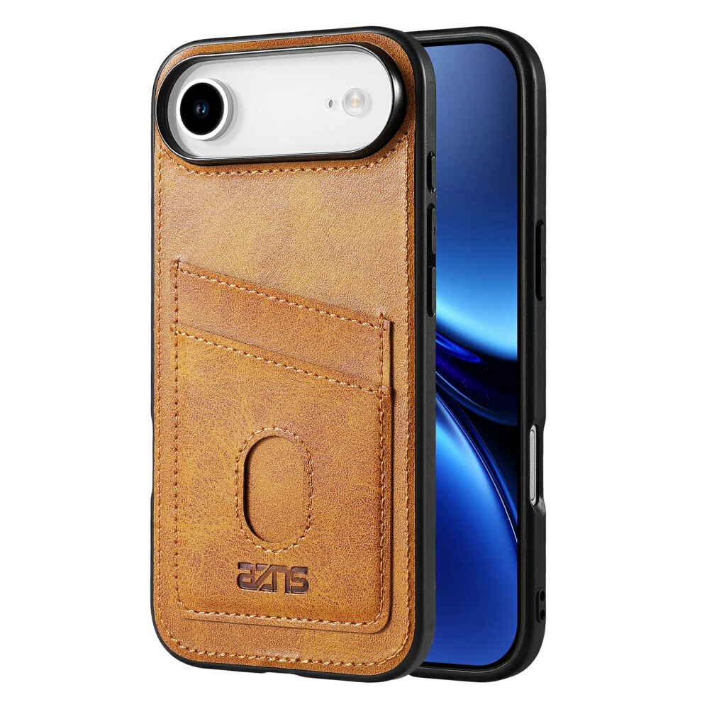 (Iphone Air, ) Azns K1 Series For Iphone Air Case Calf Texture Anti-Drop Pu+Tpu Phone Cover Brown 6914280487014