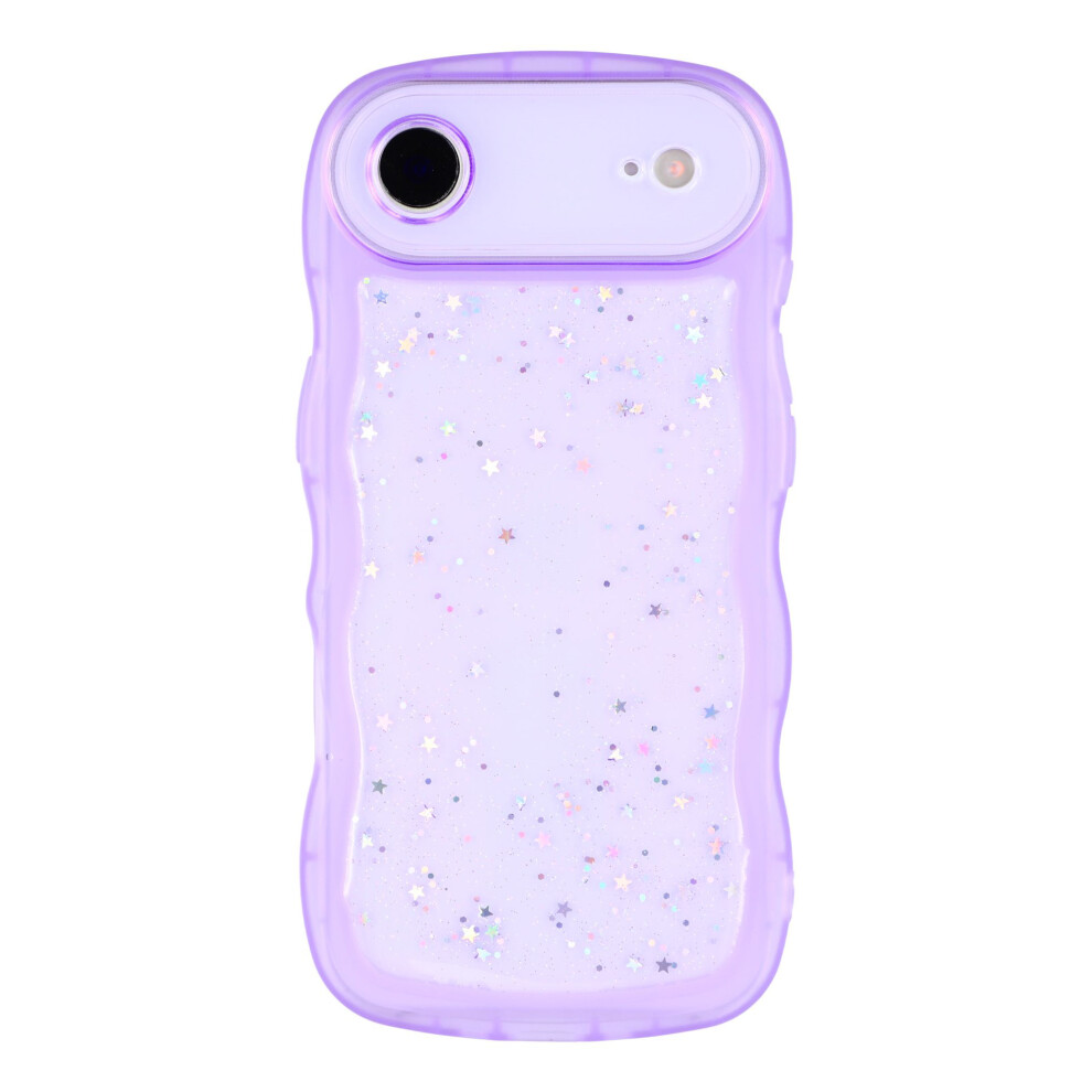 (Iphone Air, Transparent ) For Iphone Air Case Wavy Edge Epoxy Tpu Shockproof Phone Cover Purple 6914289188295