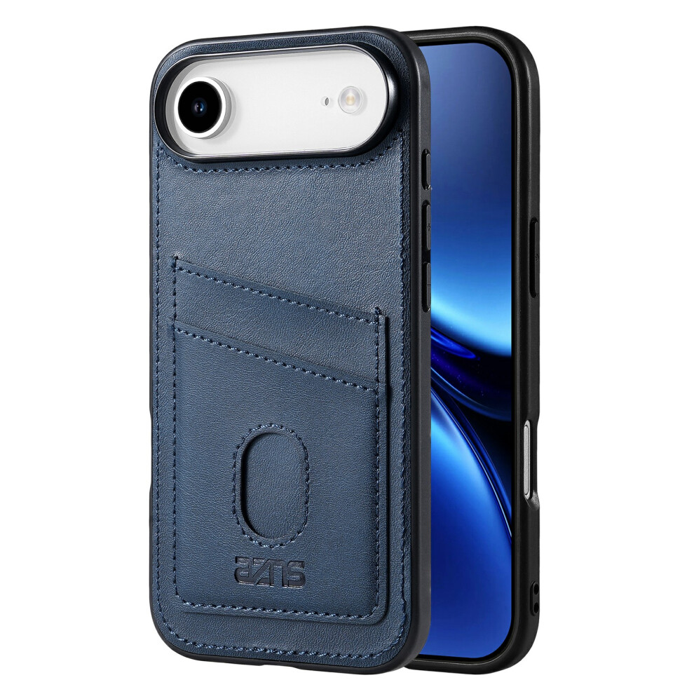 (Iphone Air, ) Azns K1 Series For Iphone Air Case Calf Texture Anti-Drop Pu+Tpu Phone Cover Blue 6914283576104