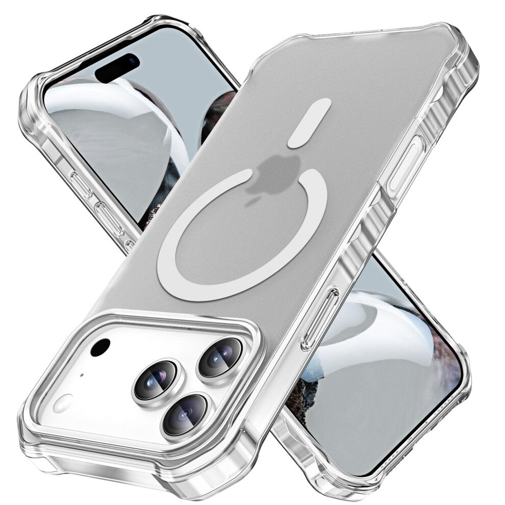 (Iphone 17 Pro Max, Transparent) For Iphone 17 Pro Max Case Compatible With Magsafe Small Wavy Edge Pc+Tpu Phone Cover 6914282350446