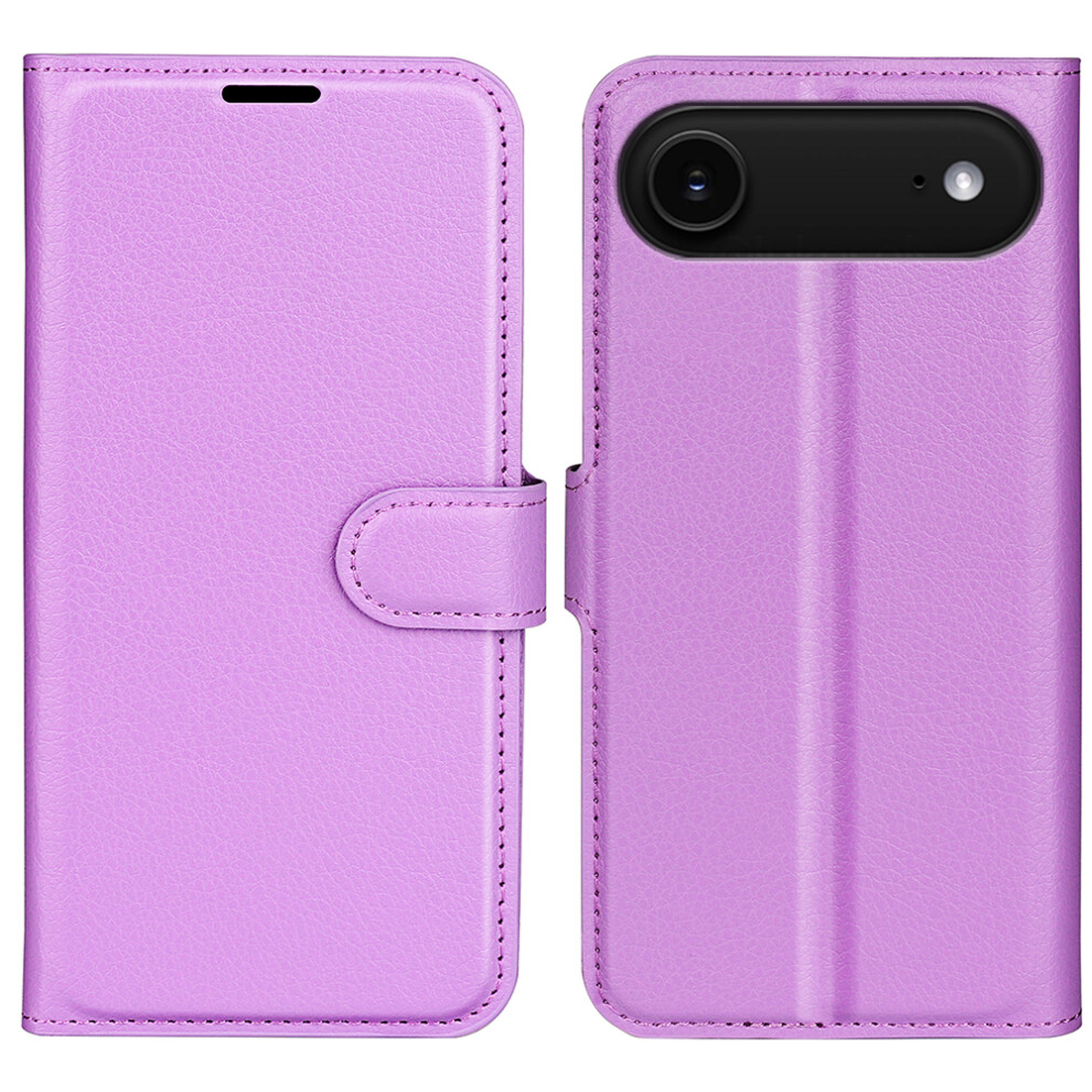 (Iphone Air, ) Amorus For Iphone Air Wallet Case Litchi Texture Shockproof Leather Flip Stand Phone Cover Purple 6914289207194