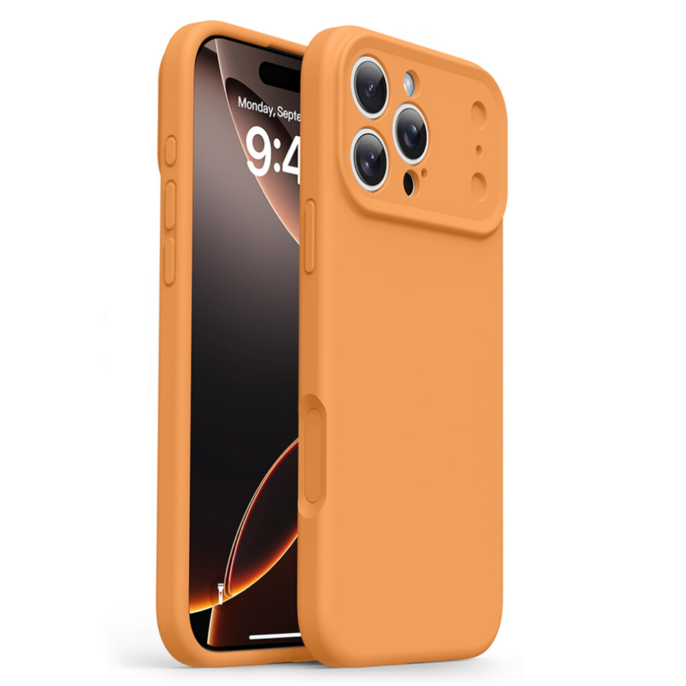 (Iphone 16 Pro Max, ) For Iphone 16 Pro Max Liquid Silicone Case Upgraded To 17 Design Style Shockproof Phone Cover Orange 6914282617303